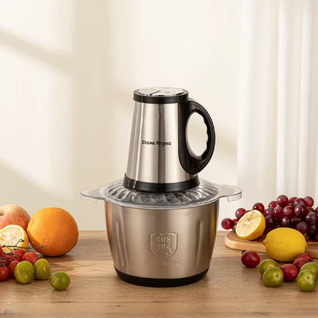 3 Litros Ou 5 Litros Picador Alimentos Moedor De Carne Elétrico Com Alça  Mixer de Aço Inox Processador 110v Smile