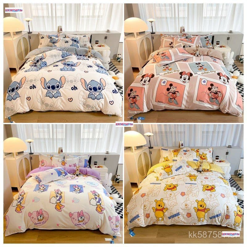 Conjuntos de cama infantil com estampas de desenhos animados