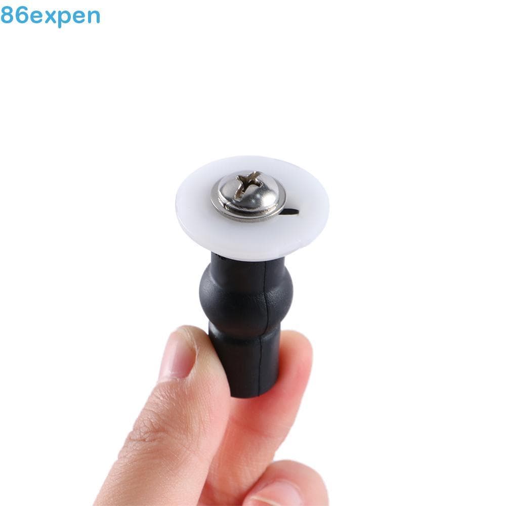 Componente de hardware para kit de reparo de banheiro, parafuso de metal em topo branco e base preta