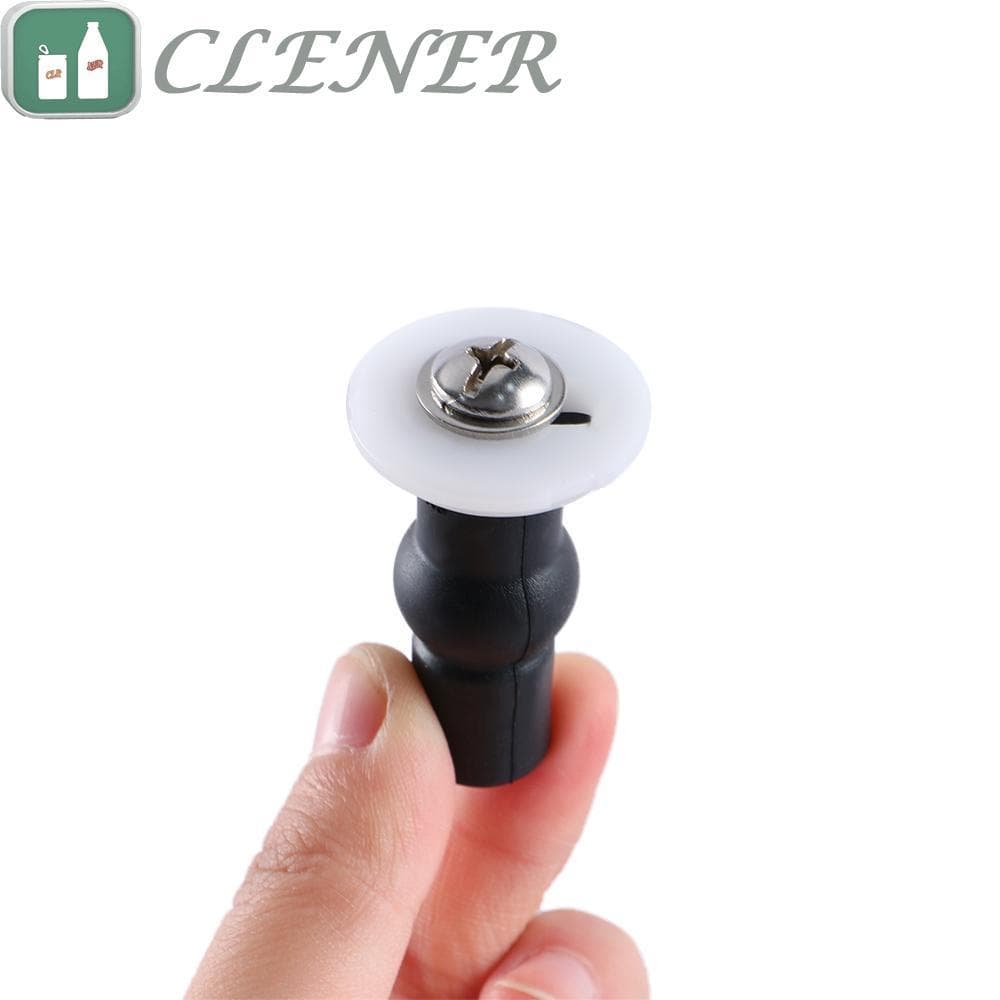 Kit de reparo de vaso sanitário com botão central de metal e base de borracha preta