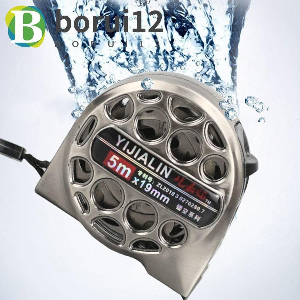 Fita métrica de aço BORUIB resistente à água com travamento automático, 5m x 19mm