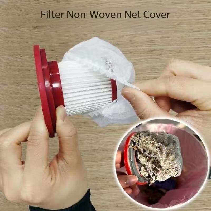 Filtro descartável elástico para aspirador de pó com tampa vermelha