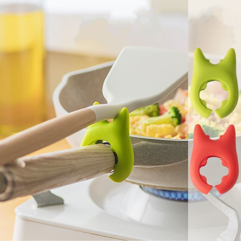 Conjunto de 2 peças de suportes multifuncionais de silicone para utensílios de cozinha, adequados para utensílios domést