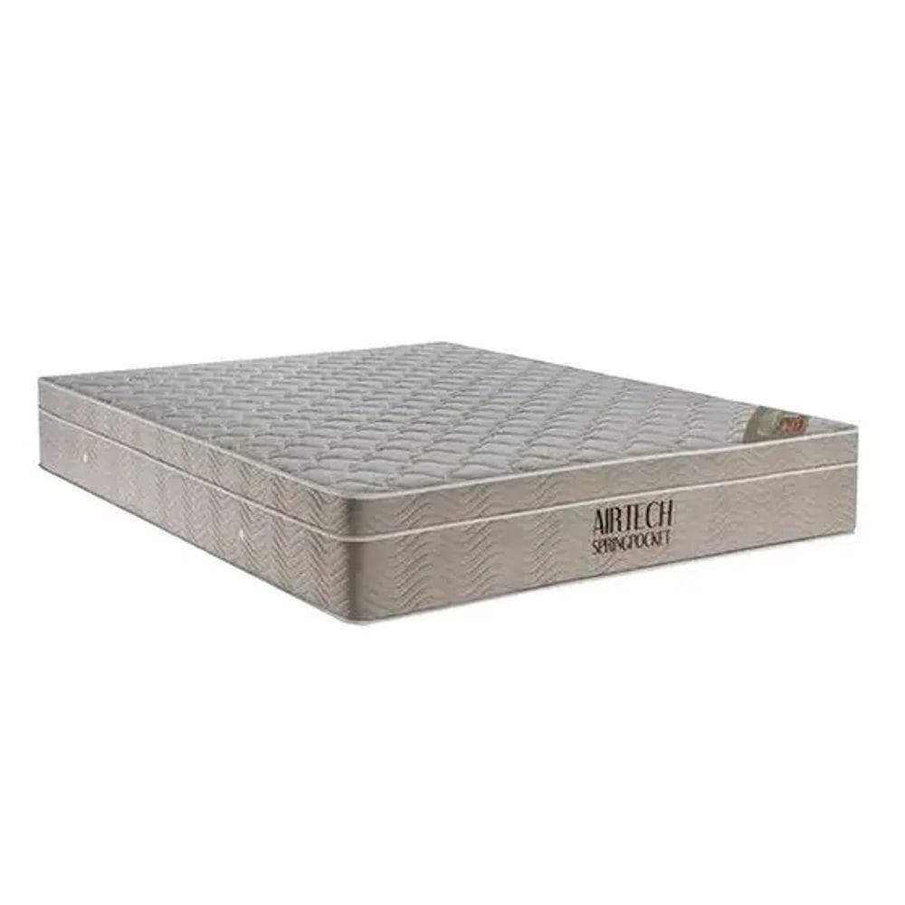 Colchão Casal Airtech Híbrido Molas Ensacadas Pillow Top Europeu 138x188x25cm Ortobom