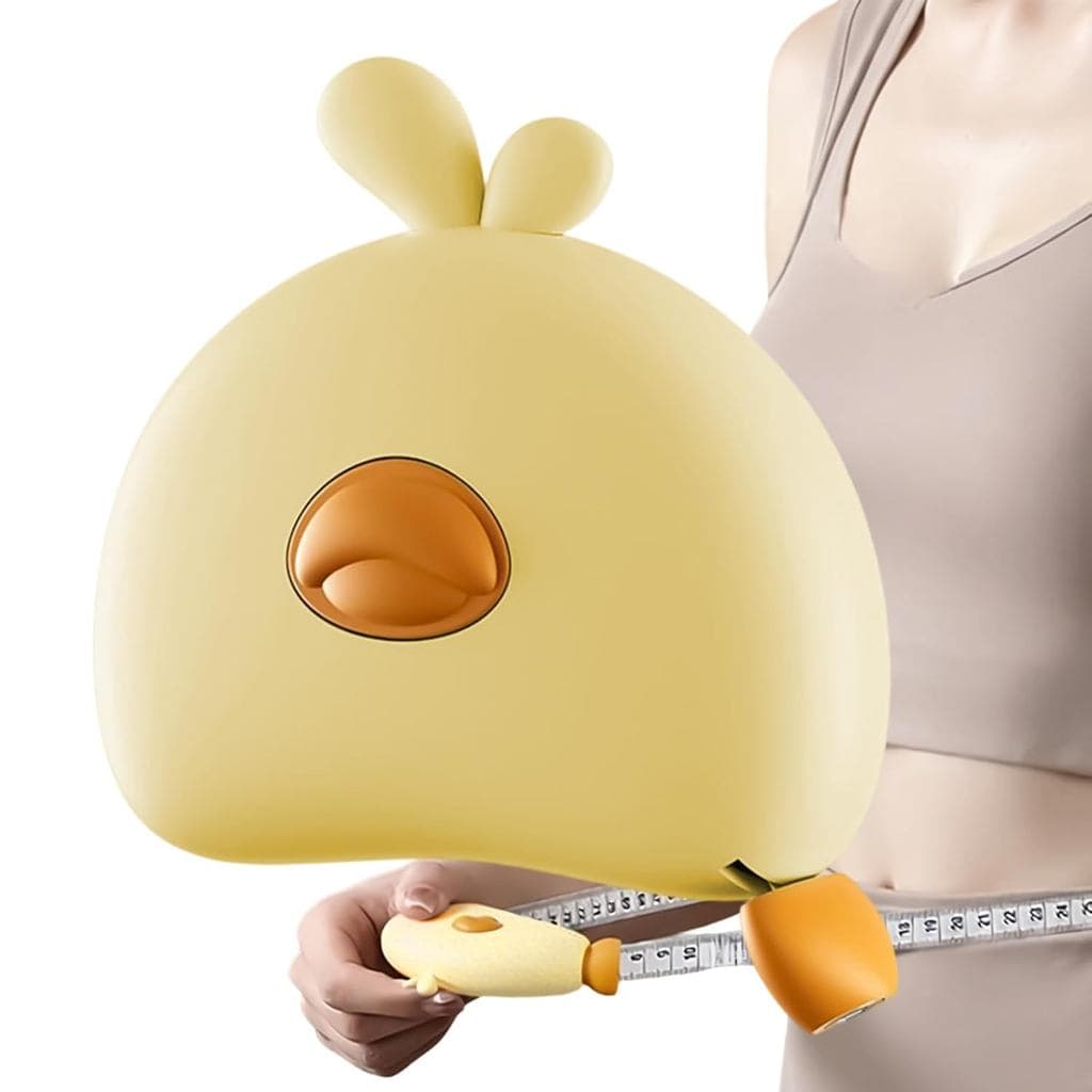 Régua métrica corporal em forma de frango amarelo, régua retrátil para medição de cintura