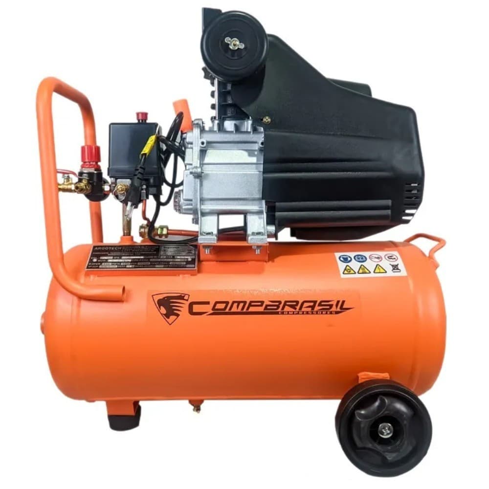 Compressor de ar monofásico CompBrasil BM1902-25L, 2hp, 120 lbs, 25L, 8,6 pés