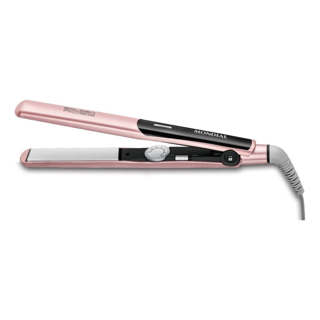 CHAPINHA PROFISSIONAL PRANCHA DE CABELO MONDIAL P-20 BIVOLT GOLDEN ROSE