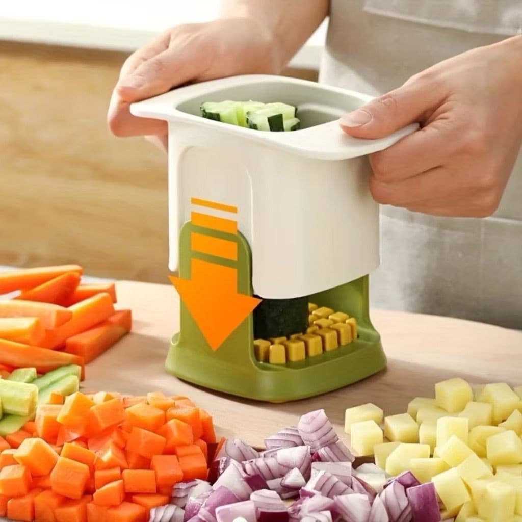 Cortador de Legumes e Vegetais em Cubos - Multifuncional Aço Inoxidável