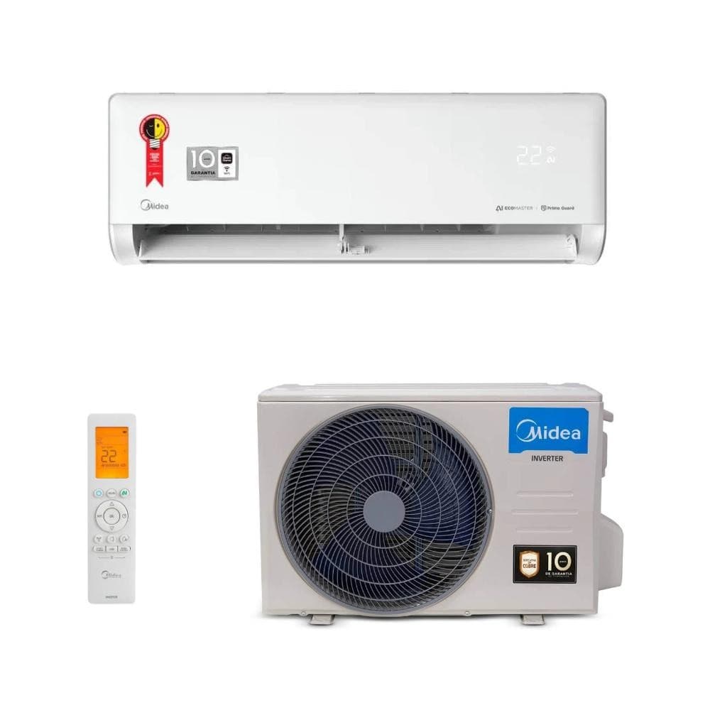 Ar condicionado Inverter Midea AI Ecomaster12000 Btus Frio Wi-Fi 220v R-32 com controle remoto