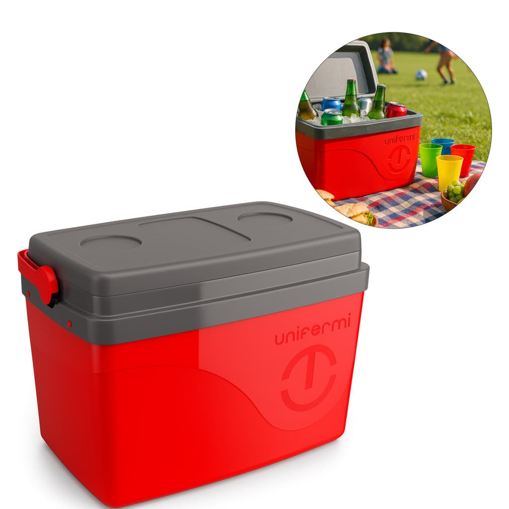 Caixa Térmica Cooler 15 Litros Para Praia Camping Viagem Com Alça 24 Latas