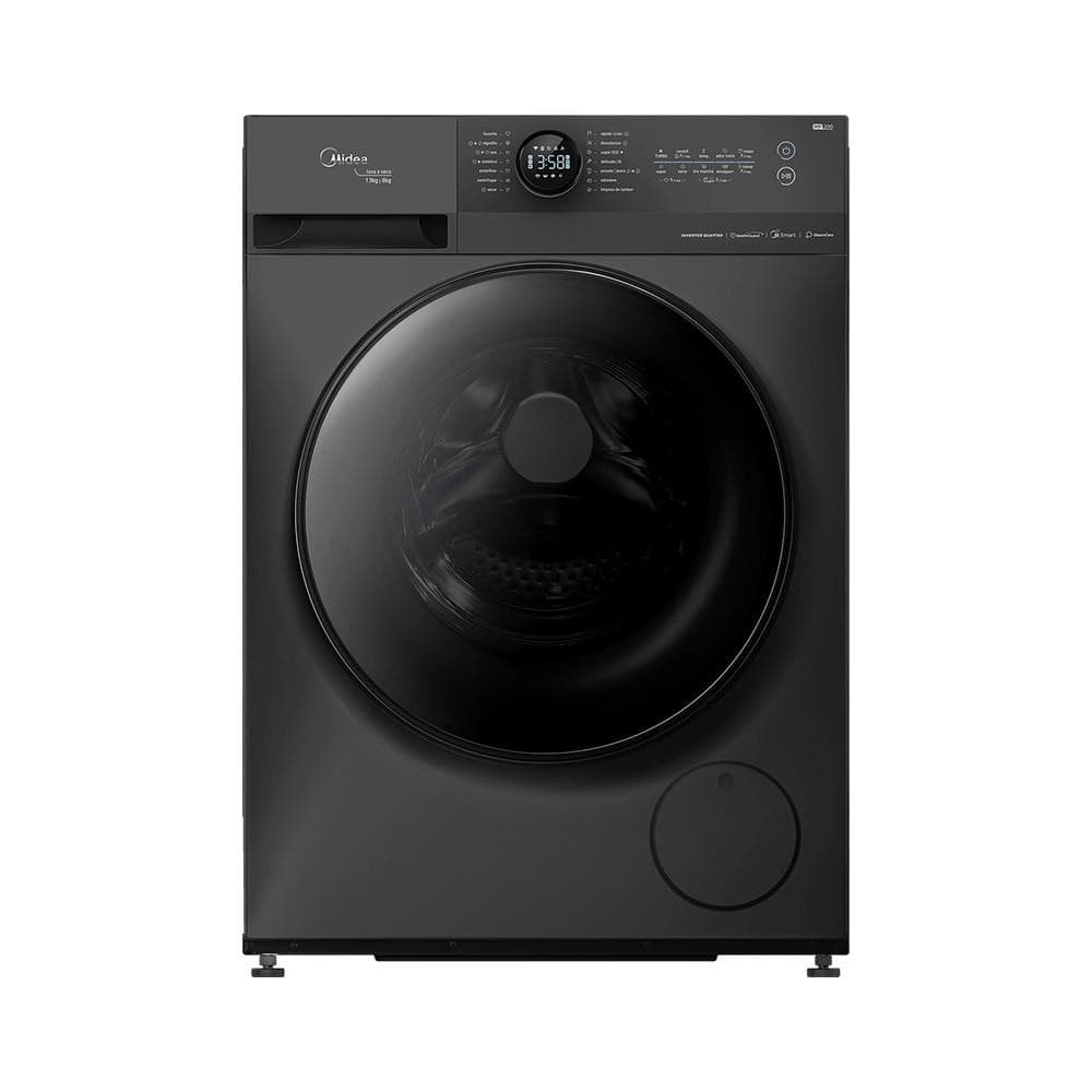 Lava e Seca Midea 13kg Inverter 220V Titanium Wi-Fi Silenciosa, preto