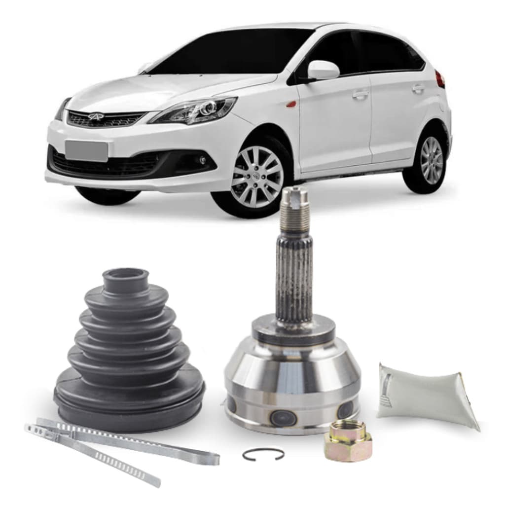 Kit de junta homocinética Chery Celer 1.5 16V 2013-2025 com carro em fundo branco