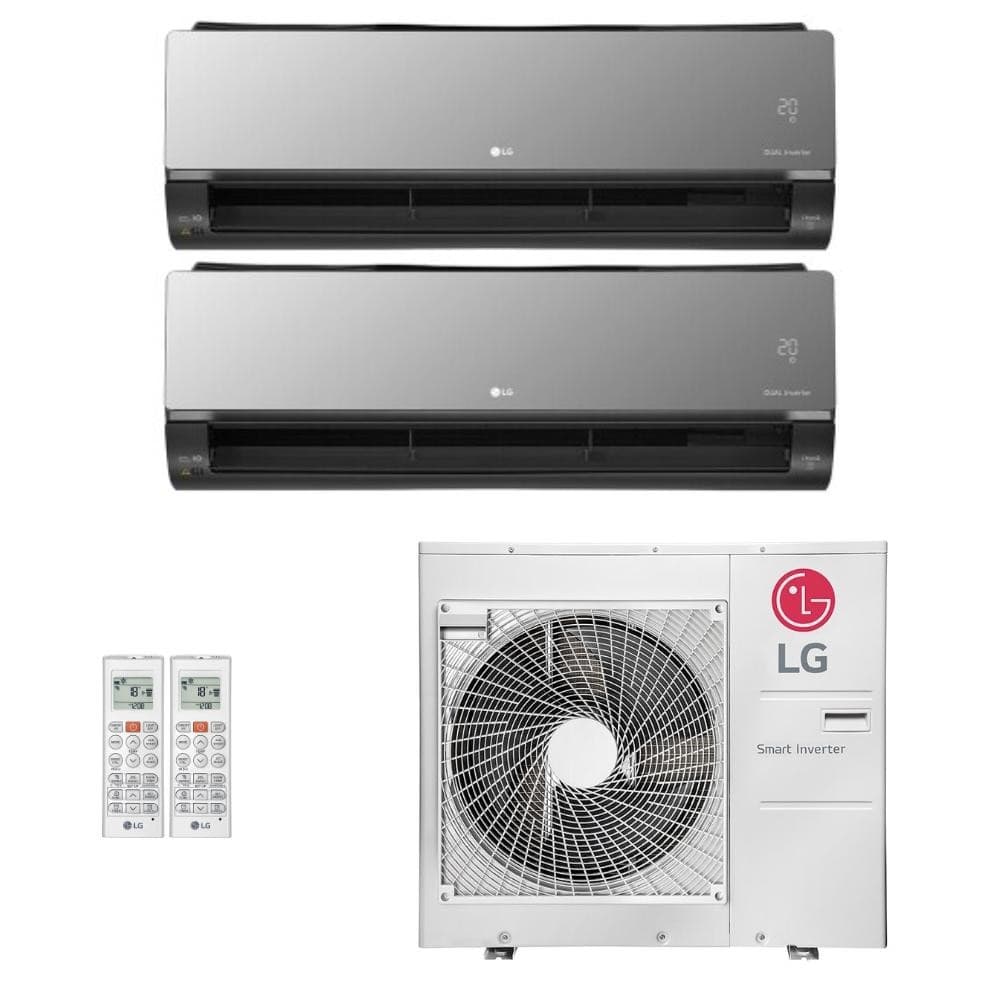 Ar-Condicionado Multi Split Inverter LG 36.000 (1x Evap HW Artcool 18.000 + 1x Evap HW Artcool 24.000) Quente/Frio 220V