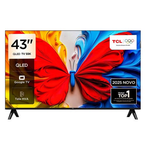 Smart TV TCL 43 Polegadas 43S5K FHD QLED HDR10 Google Tv