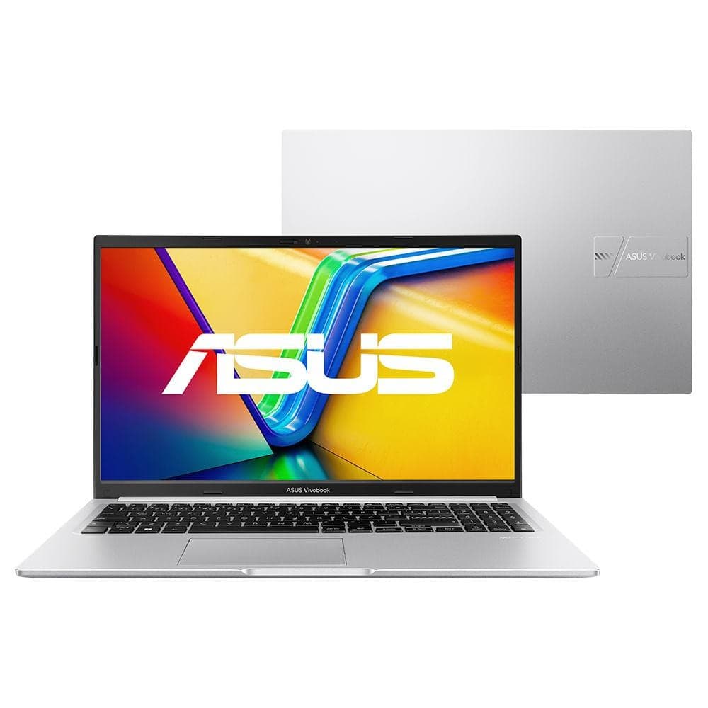 Notebook ASUS Vivobook 15, AMD Ryzen 7, 16 GB, 512 GB SSD, Windows 11 Home, Tela 15.6" FHD, Cool Silver - M1502YA-NJ655W