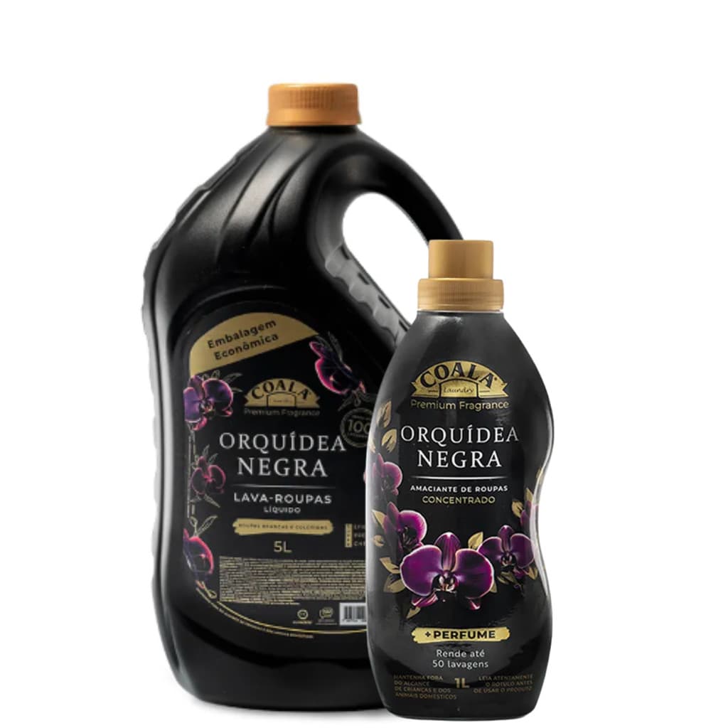 Kit Coala Laundry Orquídea Negra - Lava Roupas 5l + Amaciante 1l