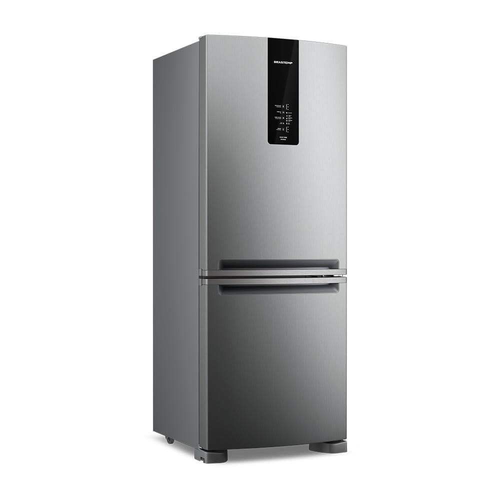 Geladeira Brastemp BRE57FK Inox Inverter 447L Inverse Frost Free painel eletrônico