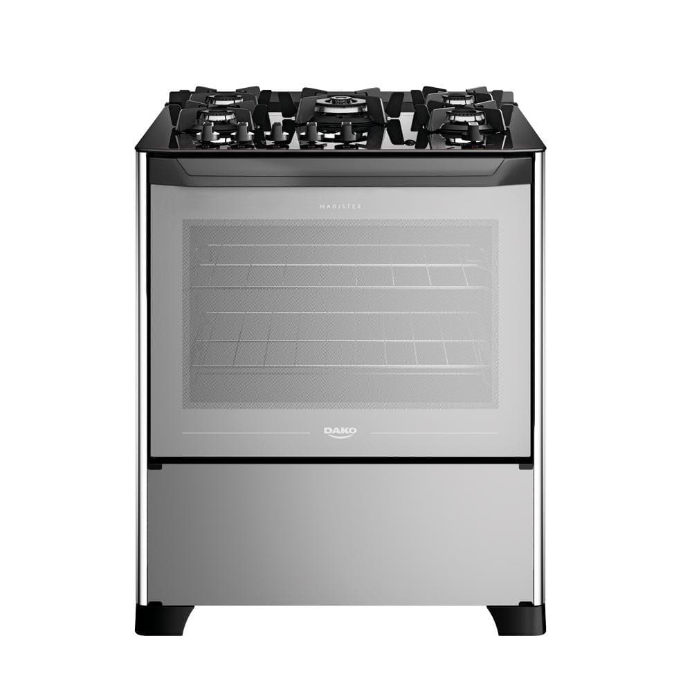 Fogão 5 Bocas Dako Magister Style Mesa de Vidro Bivolt com design moderno