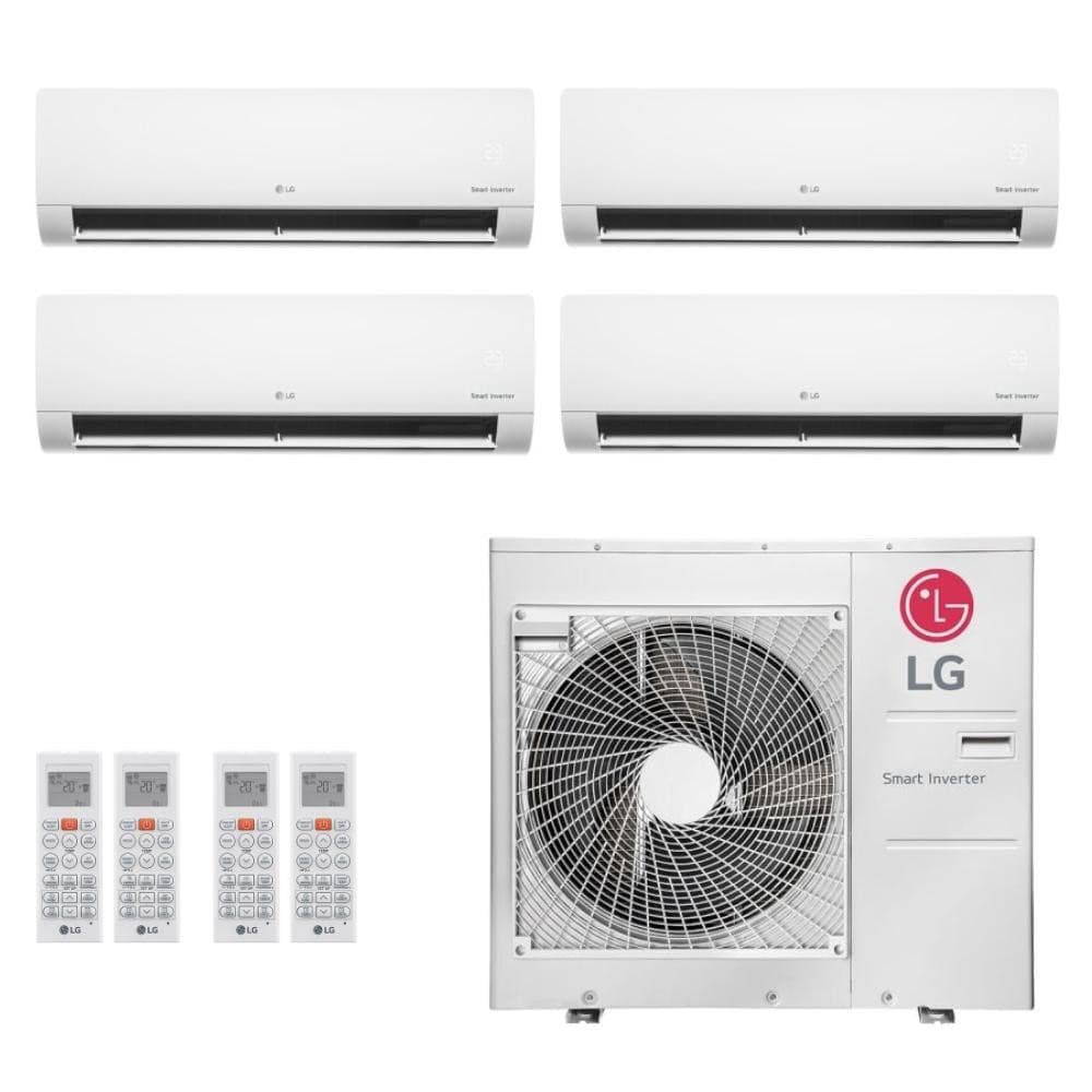 Ar-condicionado multi split inverter LG 30.000 com quatro evaporadoras e controles remotos