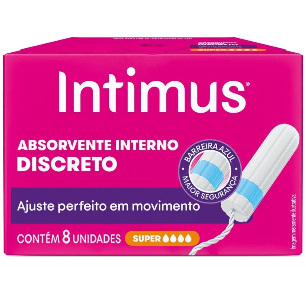 Absorvente Interno Intimus Discreto Super 8Un