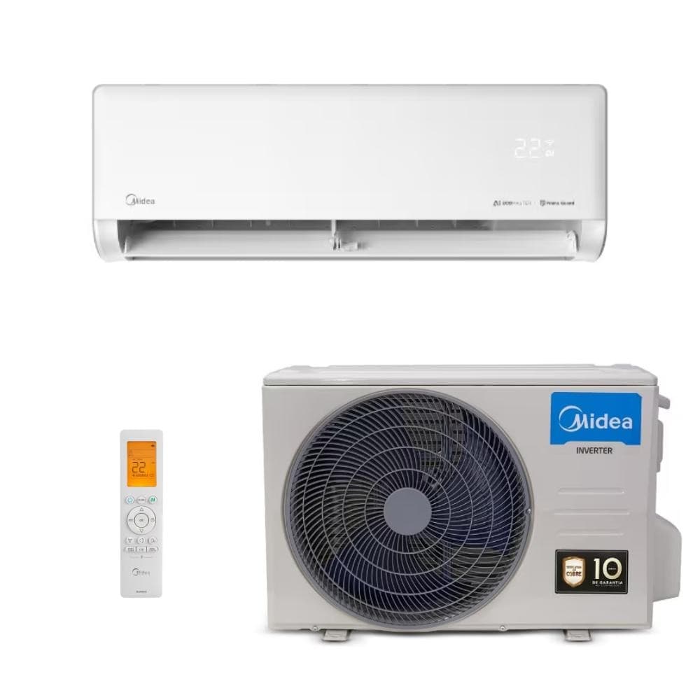 Ar condicionado Inverter Midea AI Ecomaster 24000 Btus Frio 220v com controle remoto