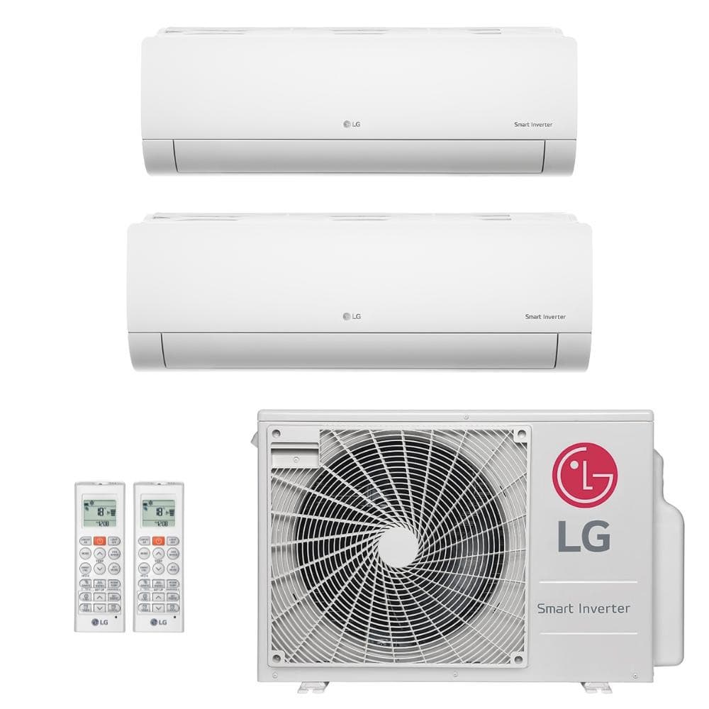 Ar-condicionado multi split inverter LG 21.000 com unidades evaporativas e externa branca