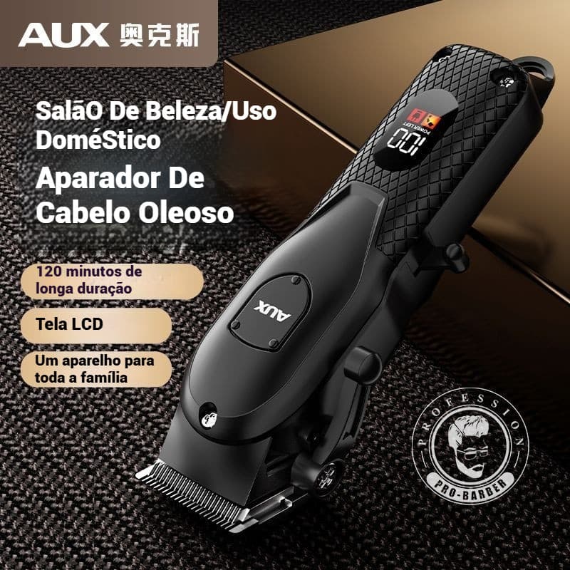 Máquina de Cortar Cabelo Recarregável, Aparador Elétrico de Salão, Máquina de Cortar Cabelo Profissional