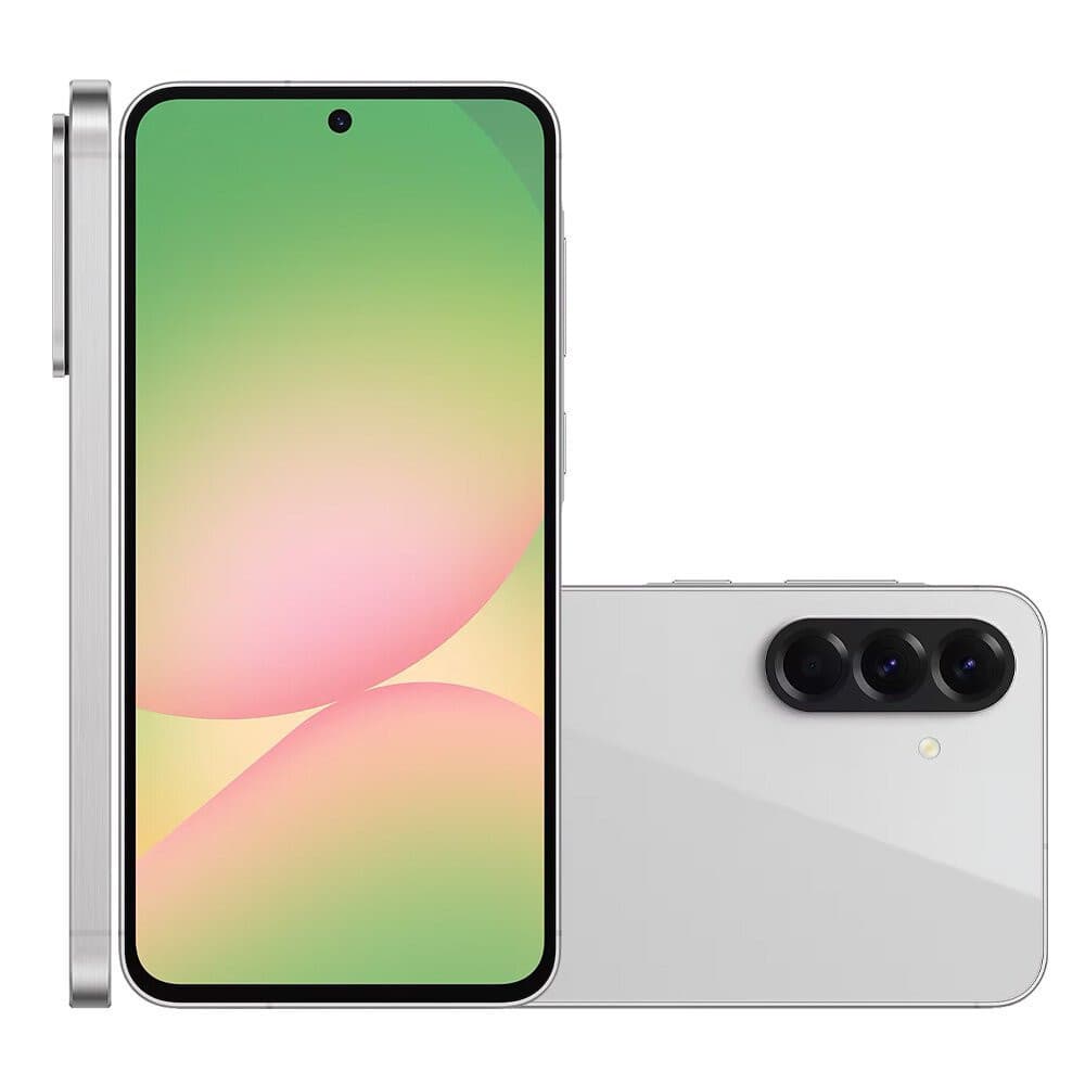 Smartphone Samsung Galaxy A56, câmera tripla, 256 GB, 5G, cinza