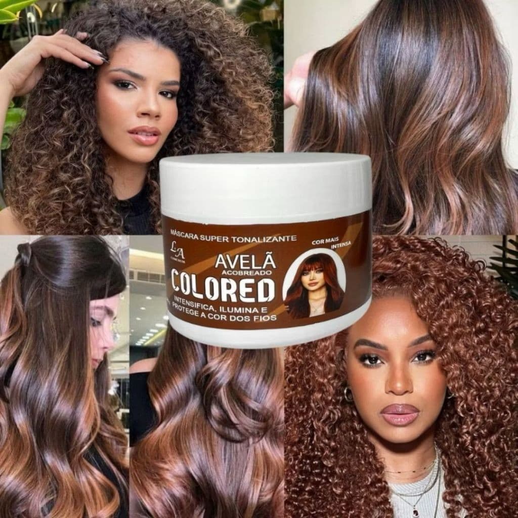 Tonalizante AVELÃ Acobreado - Chocolate - Morena - 100% NATURAL (SEM AMÔNIA) La Cosméticos