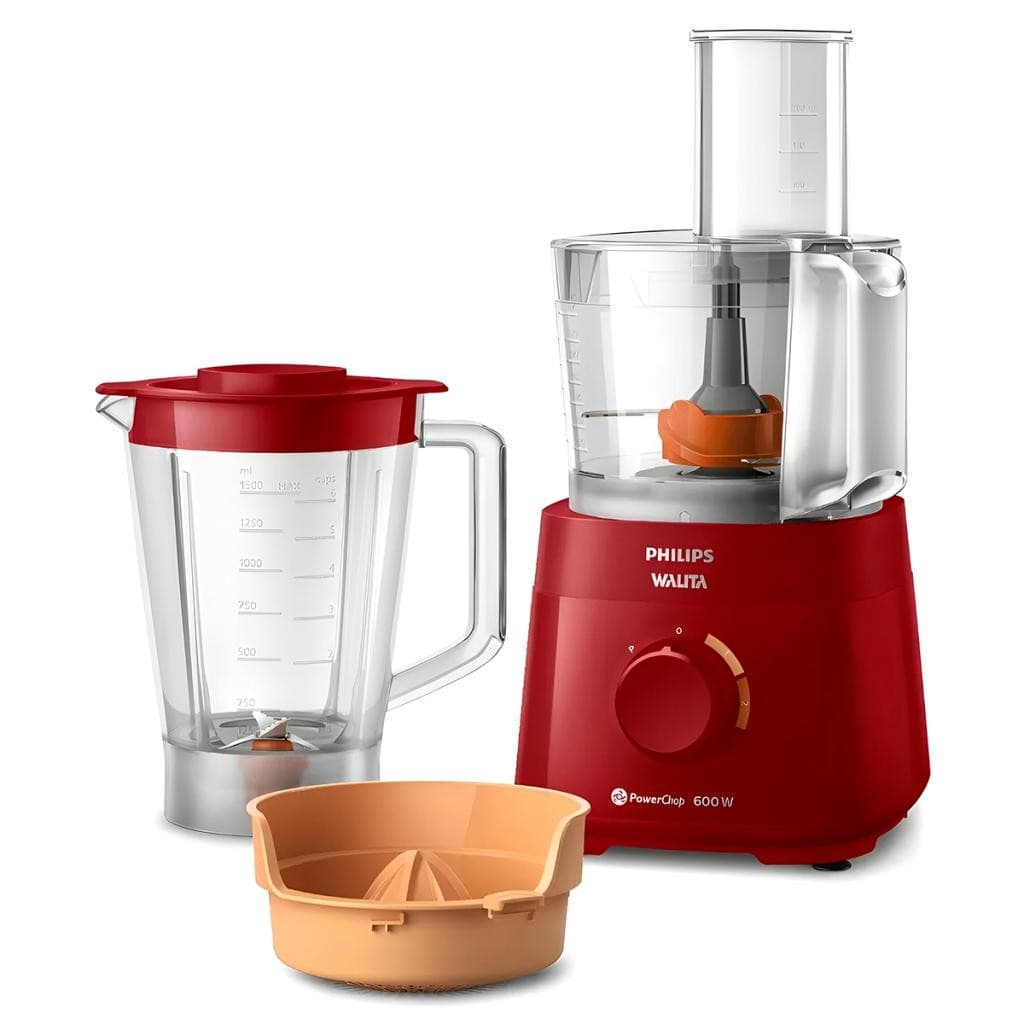 Multiprocessador Philips Walita Powerchop 600w Ri7300 Vermelho 110V 1,5 Litros com Espremedor