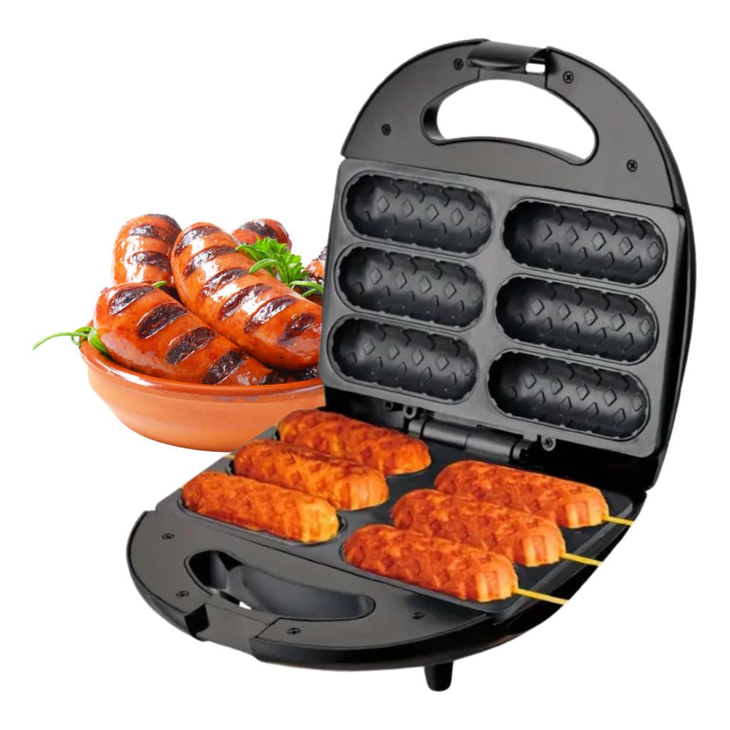 Maquina Crep Suiço Elétrica 750W Crepe Palito Hotdog Antiaderente -220Volts