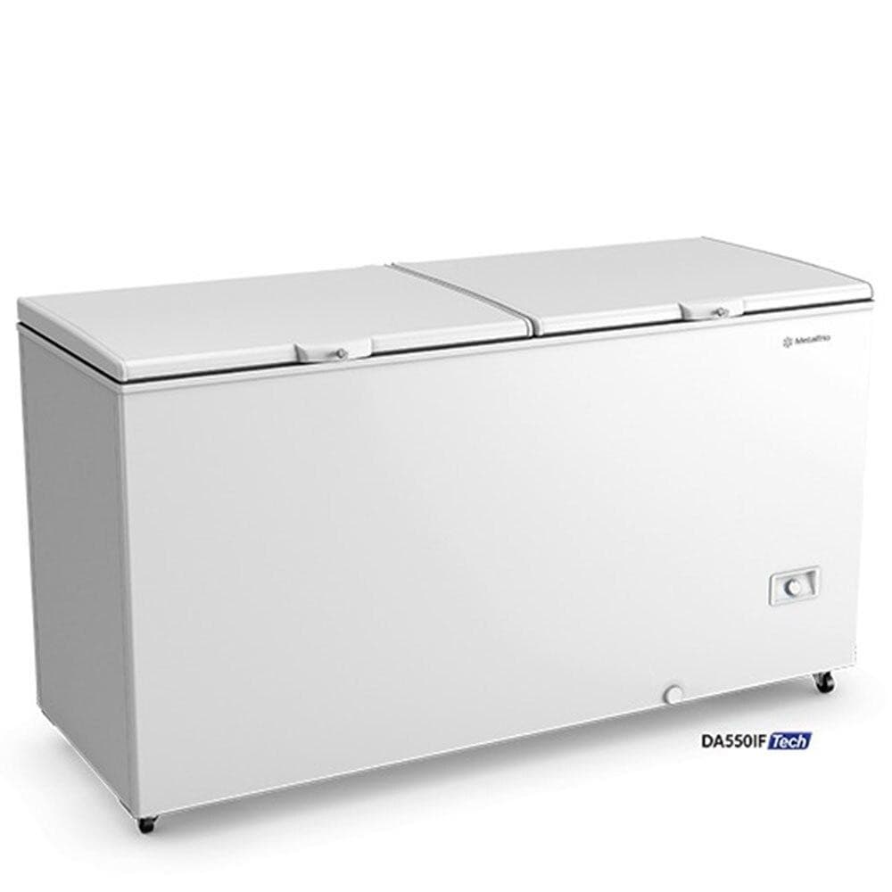Freezer horizontal Metalfrio DA550IFTech Inverter branco com 2 portas e 543 litros