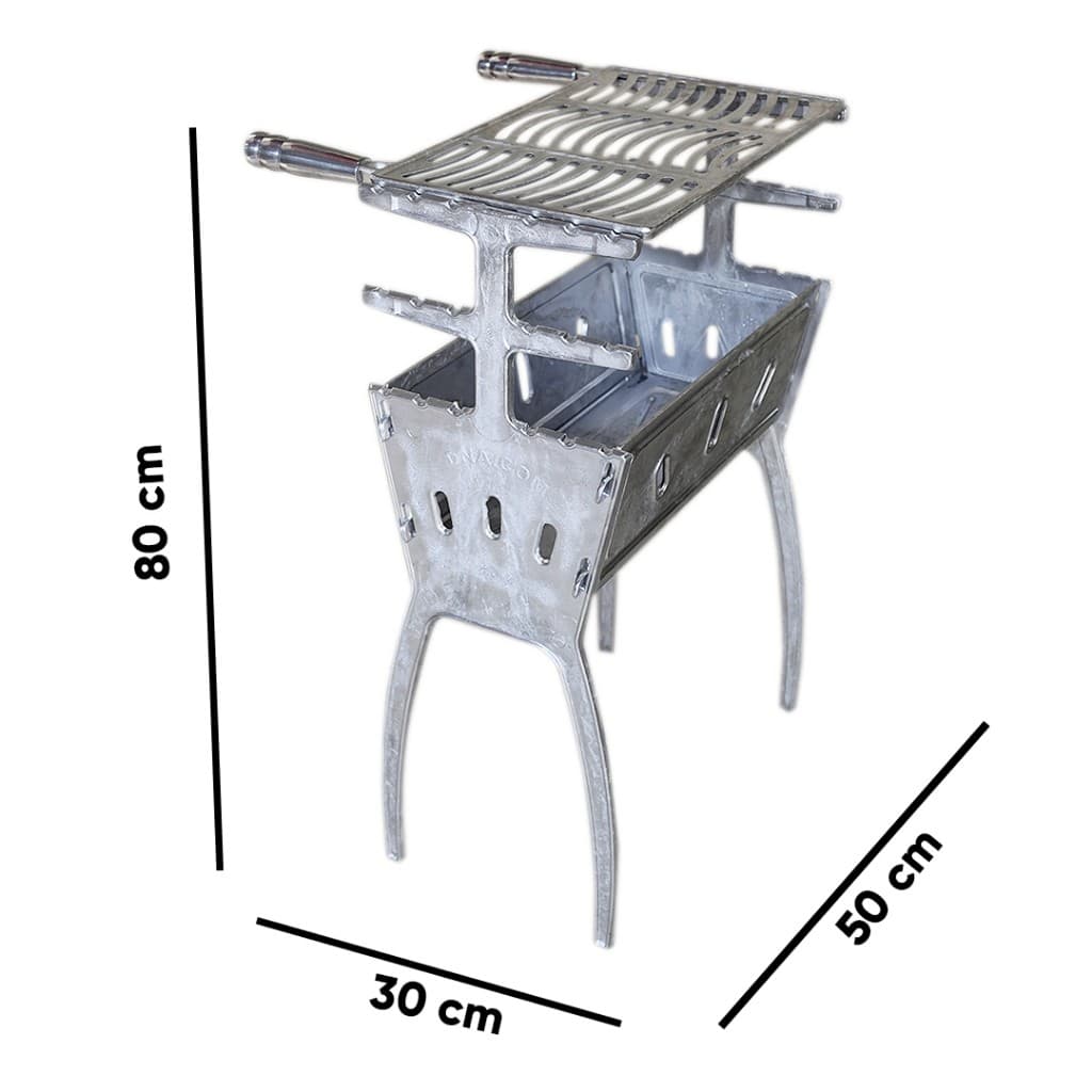 Churrasqueira de Alumínio Fundido Desmontável Portátil para Churrasco