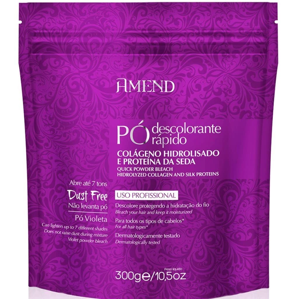 Pó Descolorante Rápido Amend Cosmetics Roxo 300g Macadâmia e Argan