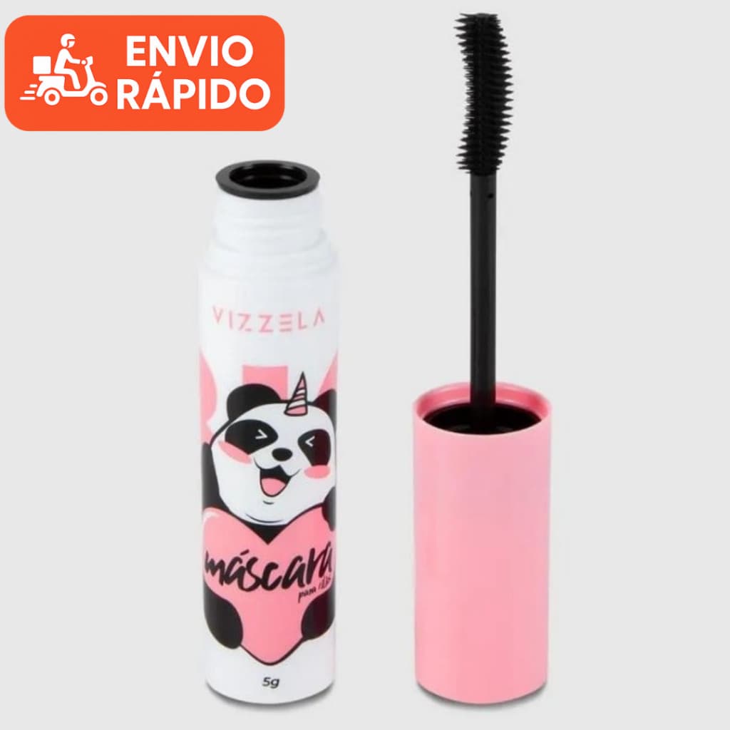 Máscara Para Cílios Rímel Big No Panda Vizzela Vegano Pincel Curvado