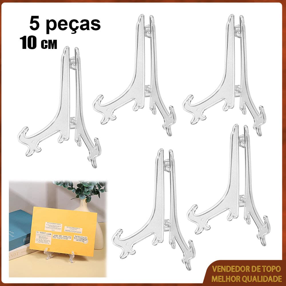 Suportes dobráveis de acrílico transparente 10 cm 5 peças