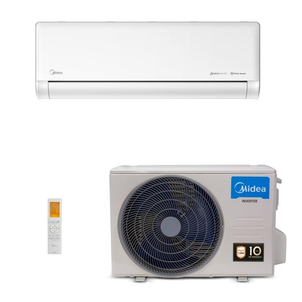 Ar condicionado split inverter Midea 24000 BTUs branco com controle remoto
