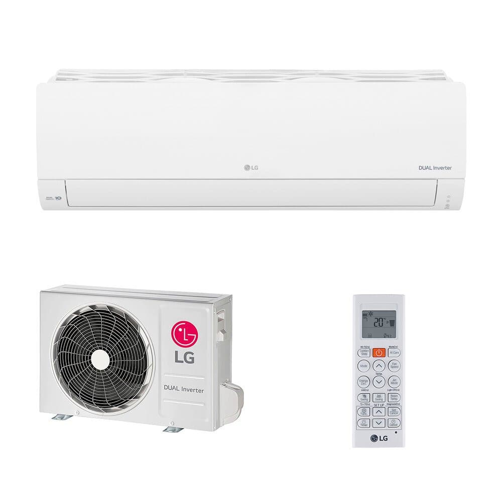 Ar-condicionado split inverter LG 9000 BTUs branco em fundo branco