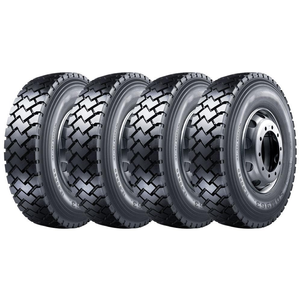 Pneu Wanli SDM963 12.00 R24 Aro 24 160/157K 20 Lonas Misto Kit4