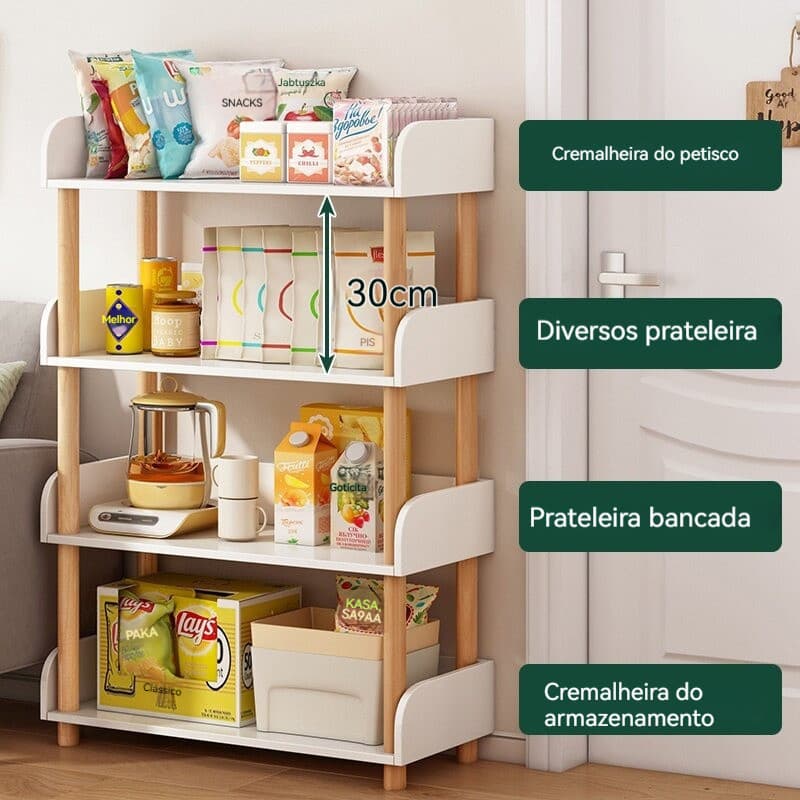 Prateleira de chão estante de parede integrada prateleira de armazenamento multicamadas sala de estar estante simples