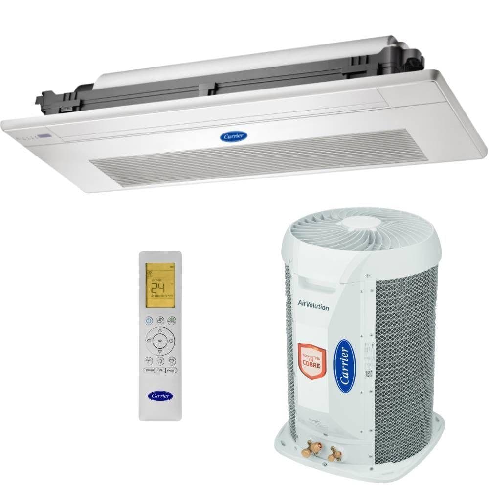 Ar condicionado split cassete Carrier 1 via 24000 BTUs quente e frio com controle remoto