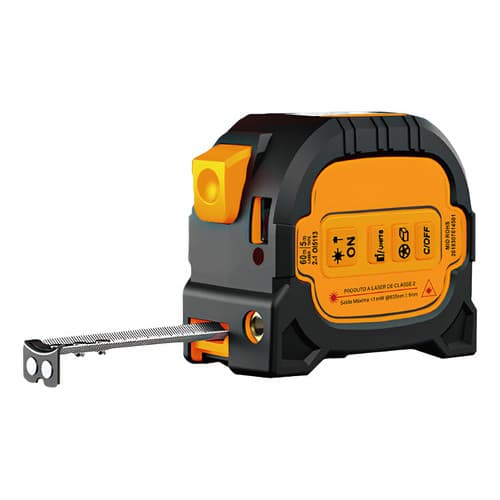 Trena A Laser Digital 2 Em 1 Com Fita Métrica Profissional