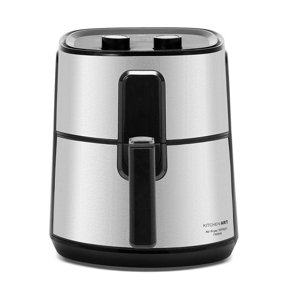 Fritadeira de ar Kitchen Art 4,3L cesto quadrado 1500W KFR01 220V, modelo elegante em aço inoxidável