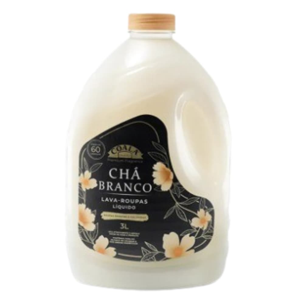 Galão de Lava Roupas Líquido Coala 3L Chá Branco