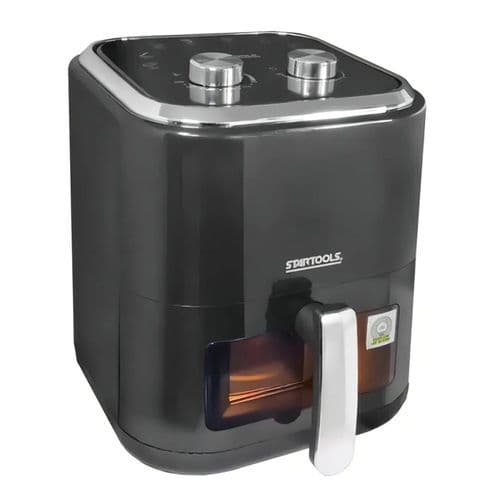 Fritadeira elétrica sem óleo Starttools 5 litros preta e prata