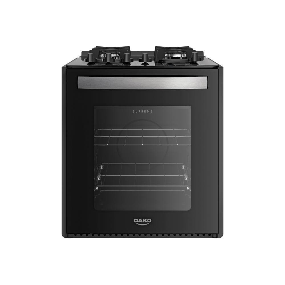 Fogão de Embutir Dako Supreme 4 Bocas com Mesa de Vidro Preto Bivolt