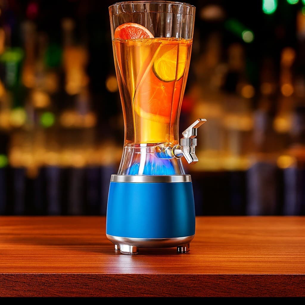 Nova - Torre De Chopp Chopeira 2.5L Com Caixa De Som Bluetooth Dispenser Bebidas Com Tubo de Gelo
