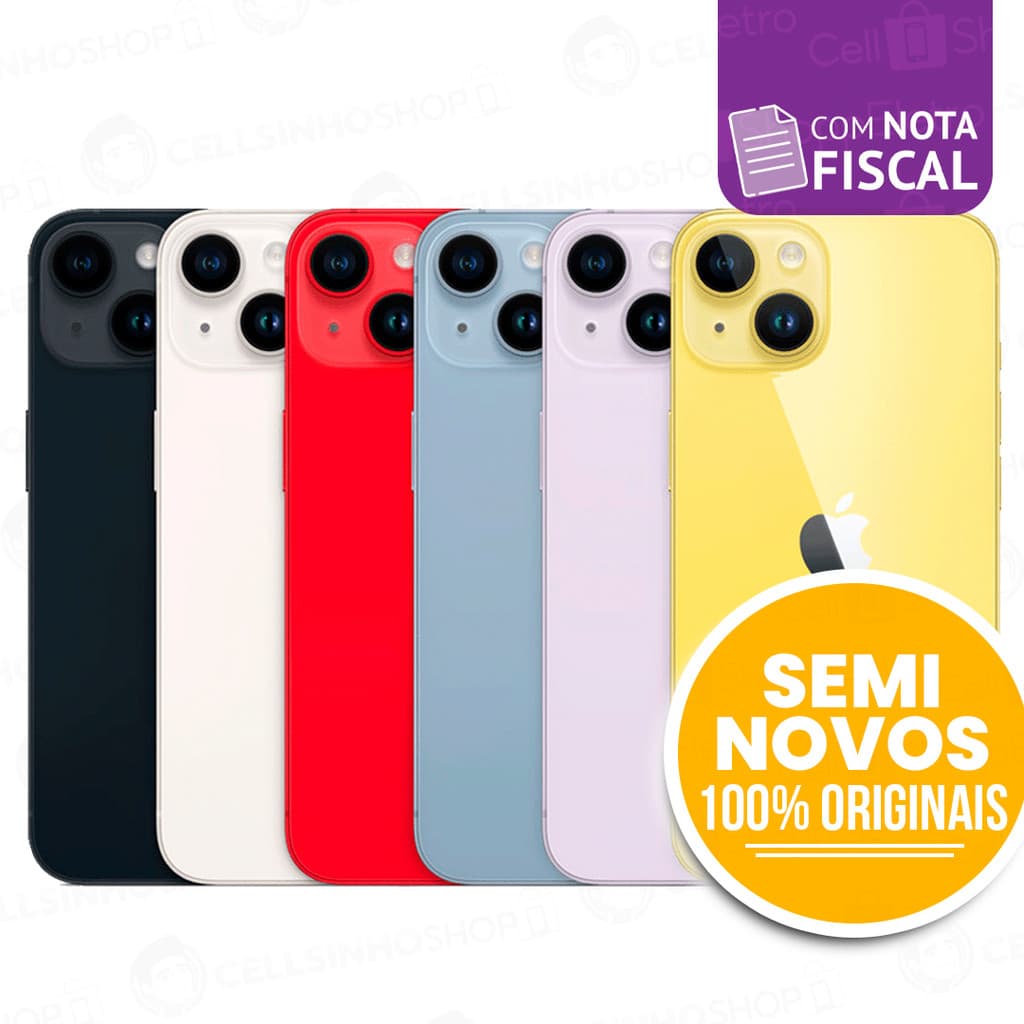 [SEMI NOVO] Celular iPhone 14 e 14 Plus 128GB Dual E-SIM Original com Nota Fiscal