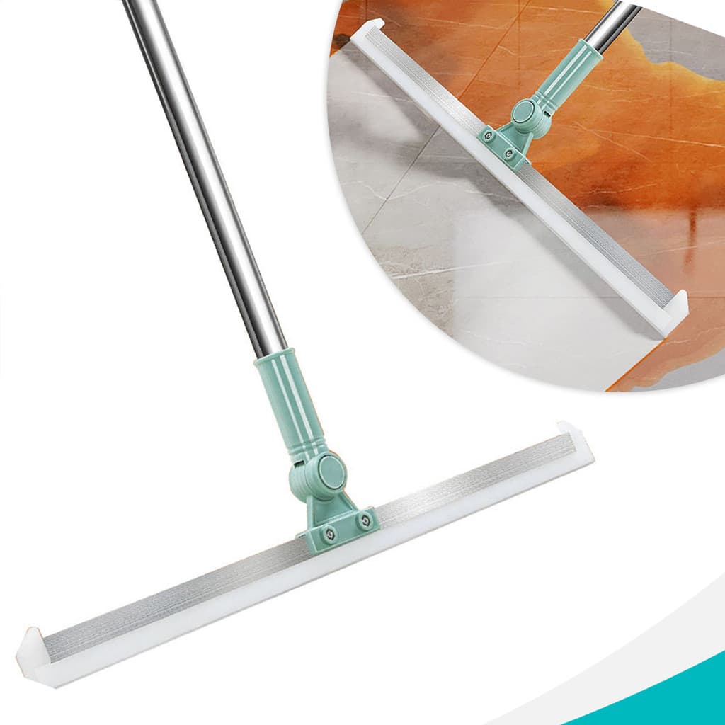 Rodo De Silicone 50cm Vassoura Mágica Multifuncional Limpa Vidros Pisos Azulejo Pelo De Pet Cabo Extensível 1,35m