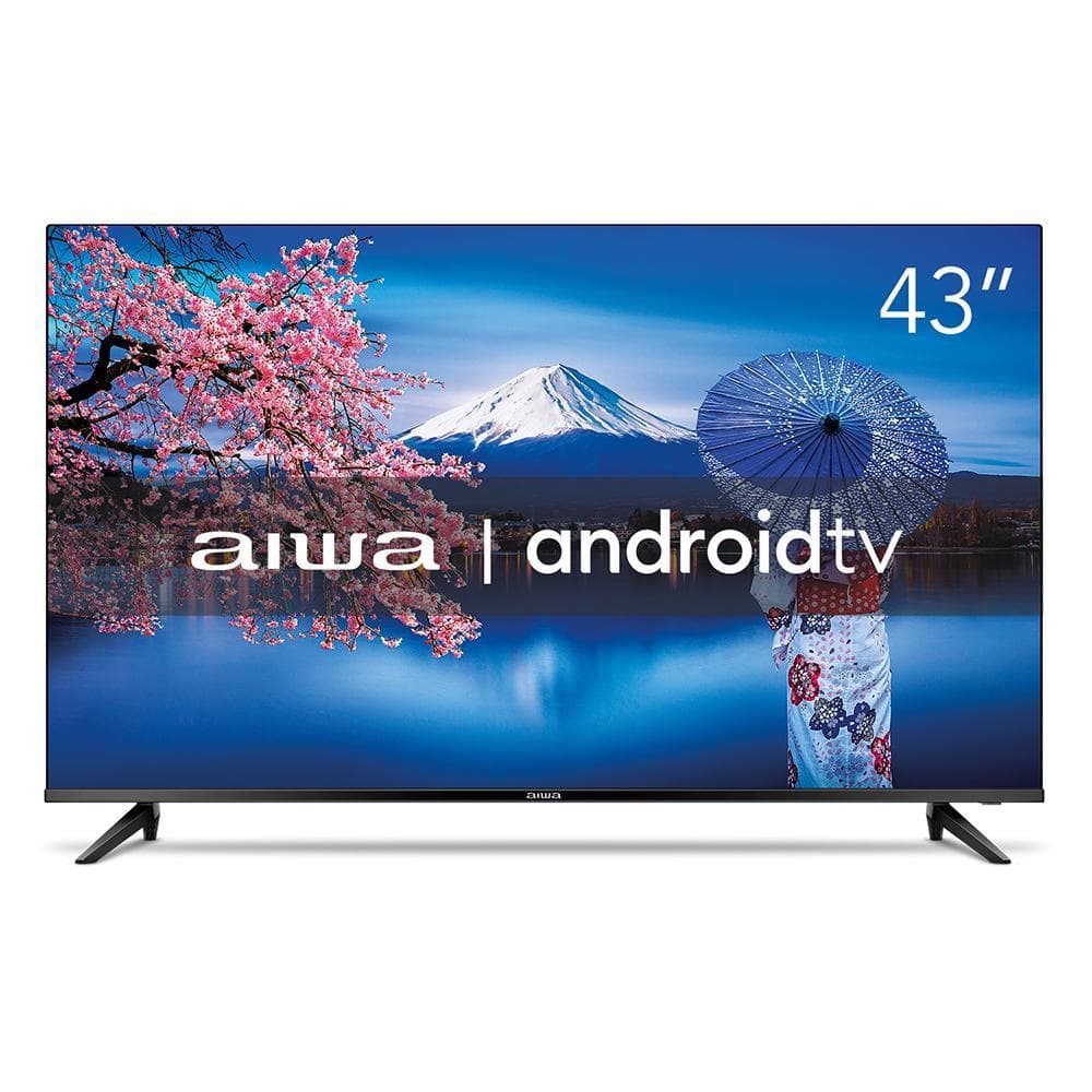 Smart TV AIWA 43 Android Full HD Borda Ultrafina HDR10 Dolby Áudio AWS-TV-43-BL-02-A